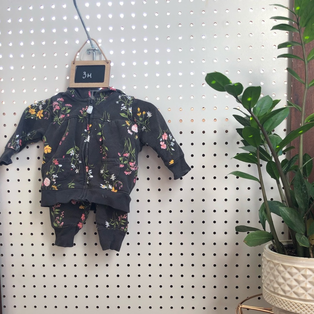 Matching floral sweat suit